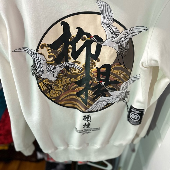 White/Black Hoodie - Picture 2 of 4